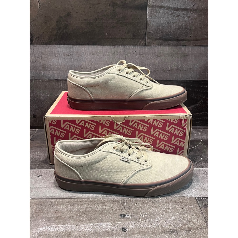 Vans Atwood Khaki Gum Canvas Low Top Sneakers Mens 8.5 VN00015GIMH